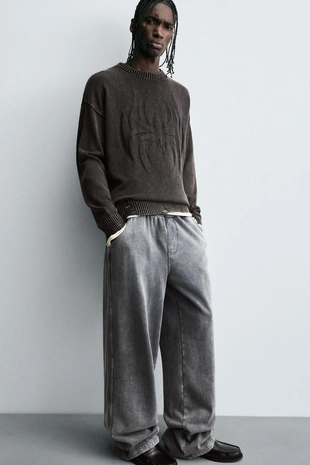 REVERSIBLE SWEATER WITH RIPPED EFFECT- Заказать в России