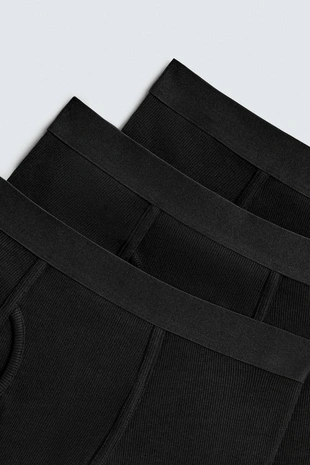 Трусы-боксеры в рубчик, 3 шт.- Заказать в России