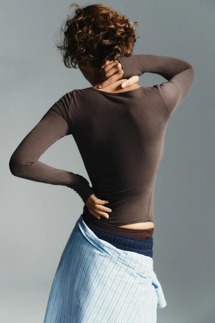 Боди с длинными рукавами- Заказать в России