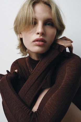 Комбинированное боди из трикотажа- Заказать в России