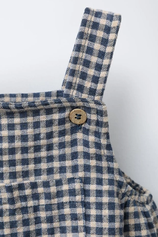 Navy blue | 6061/673/401 - Zara Комбинезон в клетку виши