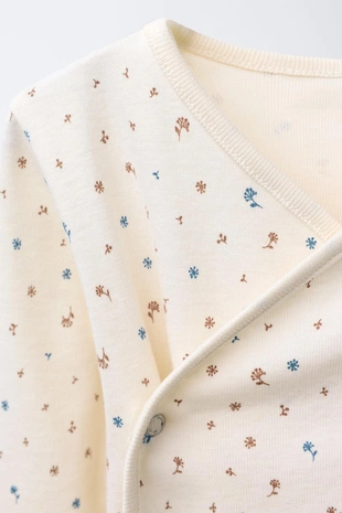 Ecru | 4174/735/712 - Zara Комплект из боди и леггинсов с цветочным принтом