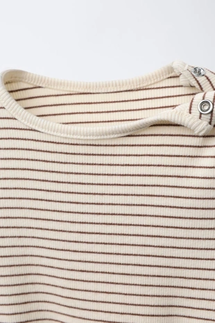 Brown | 4174/733/700 - Zara Комплект из боди и легинсов в полоску