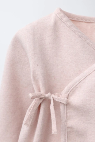 Pink marl | 4174/665/625 - Zara Комплект для новорожденного и сумочка