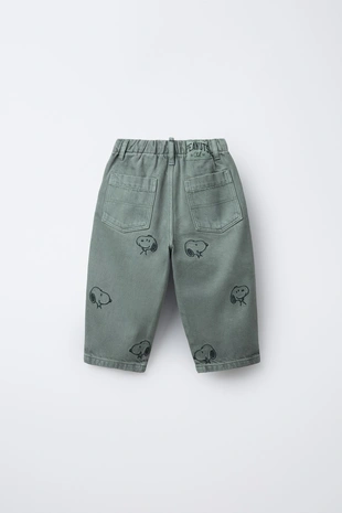 Купить Zara Брюки из саржи BAGGY SNOOPY PEANUTS™