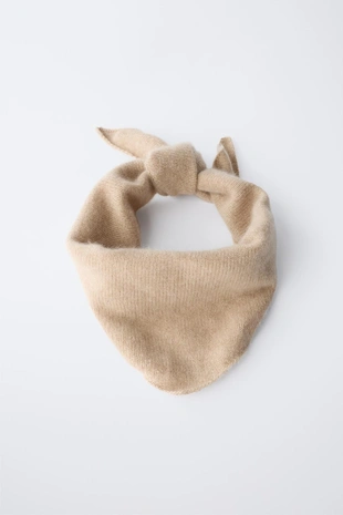 Купить Zara Треугольный шарф из 100% кашемира