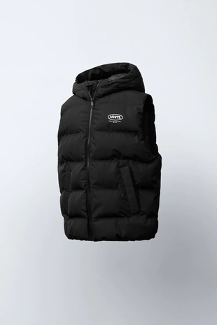 Black | 5992/773/800 - Zara Жилет с капюшоном WATER REPELLENT