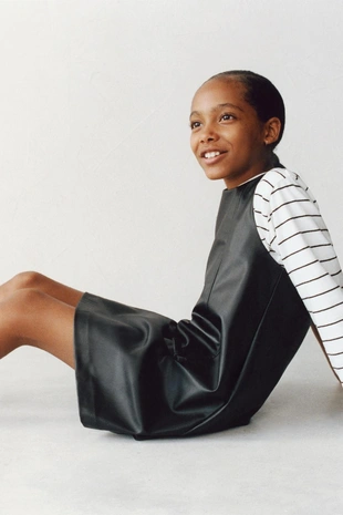 Сарафан под кожу с бантами- Заказать в России