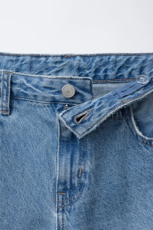 Blue | 6045/705/400 - Zara Джинсы WIDE LEG с отворотами