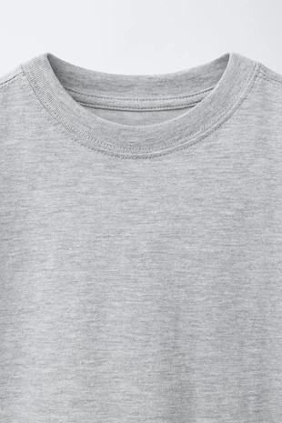 Grey marl | 1887/749/803 - Zara Футболка среднего веса PLAIN