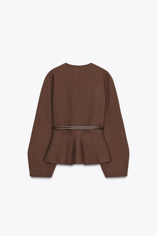 Кардиган с поясом- Заказать в России