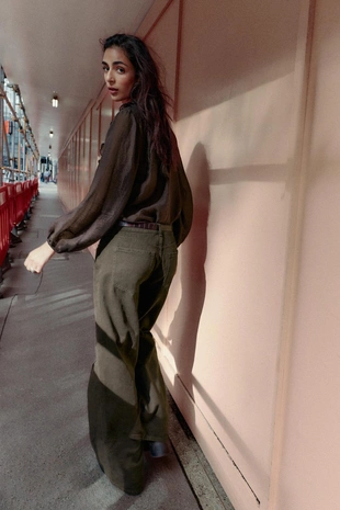 Блуза с воланами- Заказать в России