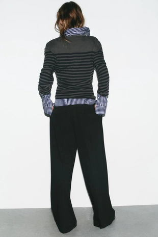 Брюки с защипами и клапанами- Заказать в России