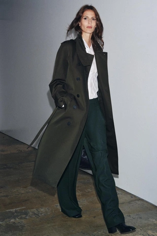 Двубортный тренч WATER REPELLENT — ZW COLLECTION- Заказать в России