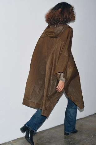Парка-накидка OVERSIZE с капюшоном ZW COLLECTION- Заказать в России