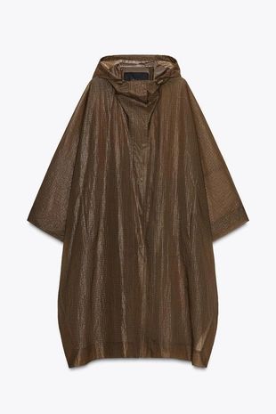 Парка-накидка OVERSIZE с капюшоном ZW COLLECTION- Заказать в России