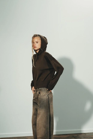 Трикотажная толстовка с капюшоном- Заказать в России