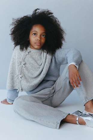 Купить Zara Пончо-накидка с бантиками