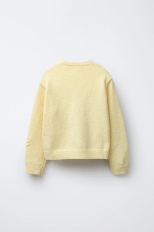 Свитер с цветами из шнурка- Заказать в России