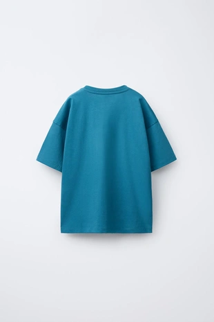 Купить Zara Однотонная футболка MEDIUM WEIGHT