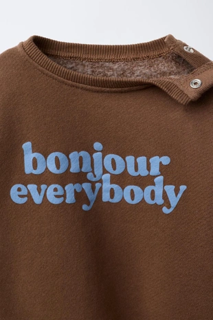 Толстовка с текстовым принтом- Заказать в России