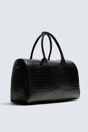 Купить Zara Дорожная сумка с тиснением под крокодила