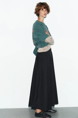 Юбка миди в складку- Заказать в России