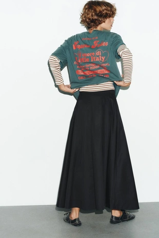 Юбка миди в складку- Заказать в России