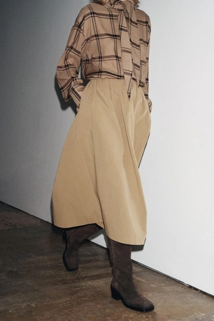 Юбка миди со складками — ZW COLLECTION- Заказать в России