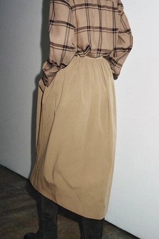 Юбка миди со складками — ZW COLLECTION- Заказать в России