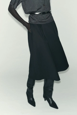 Юбка миди-клёш- Заказать в России