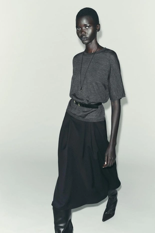 Юбка миди-клёш- Заказать в России