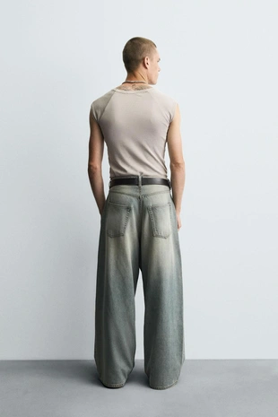 Blue / Green | 4806/330/445 - Zara Джинсы BAGGY FIT