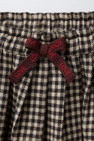 Brown | 6518/549/700 - Zara Мягкая юбка в клетку виши