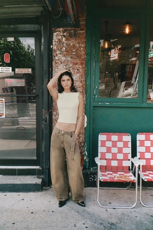 Купить Zara Топ из трикотажа без рукавов