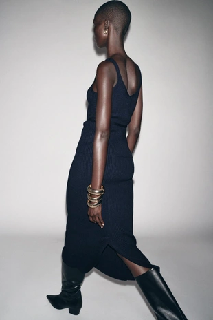 Топ в рубчик с поясом- Заказать в России