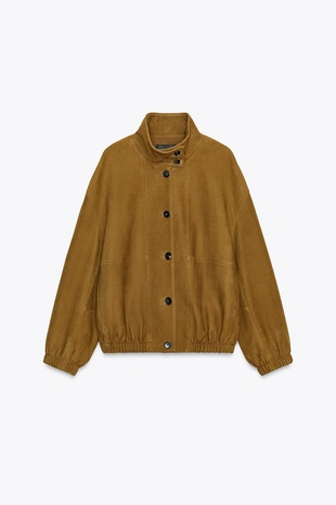 Кожаная куртка-бомбер ZW COLLECTION LIMITED EDITION- Заказать в России