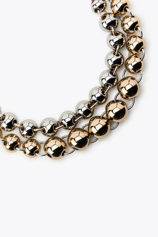 Набор из 2 комбинированных ожерелий с шариками- Заказать в России