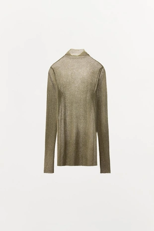 Топ из тонкого трикотажа с металлизированной нитью- Заказать в России