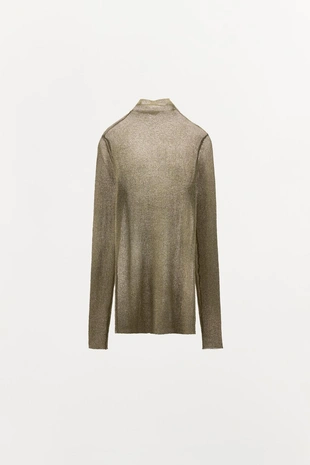 Топ из тонкого трикотажа с металлизированной нитью- Заказать в России