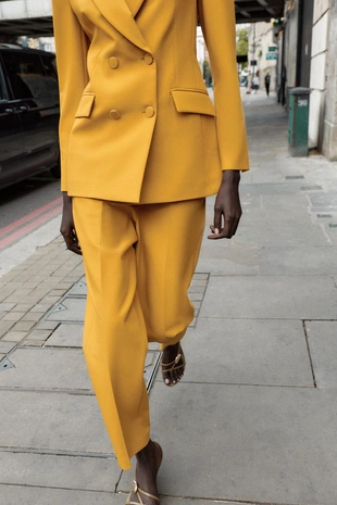 Брюки слим с высокой посадкой