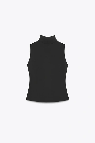 Футболка из полиамида с воротником-стойкой- Заказать в России