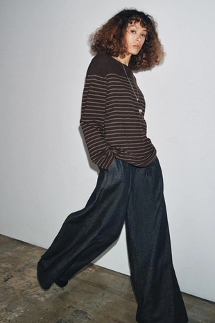 Stripes | 4424/725/105 - Zara Футболка в полоску с длинными рукавами