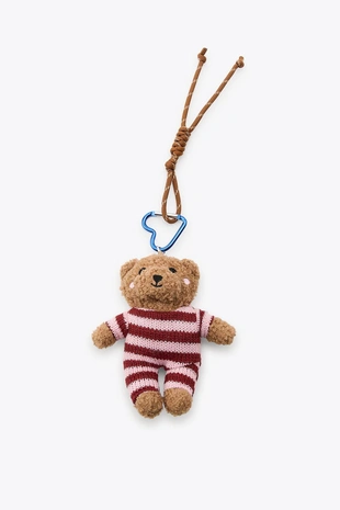 Брелок-подвеска в виде медвежонка в полоску- Заказать в России