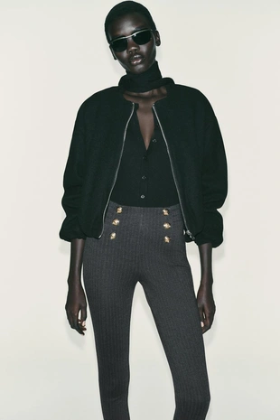 Легинсы с пуговицами- Заказать в России