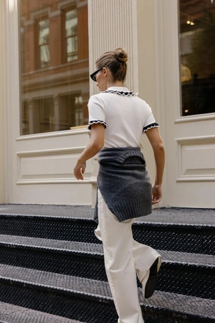 Футболка поло со стразами- Заказать в России