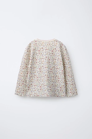 Ecru | 8501/386/712 - Zara 2–6 лет/ пижама с цветочным принтом
