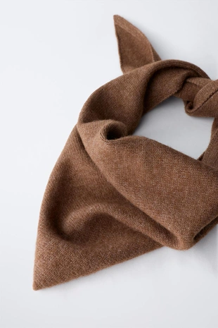 Brown | 3739/647/700 - Zara Вязаная косынка