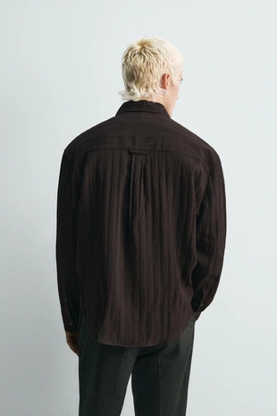 Жаккардовая рубашка в полоску лимитированная серия- Заказать в России