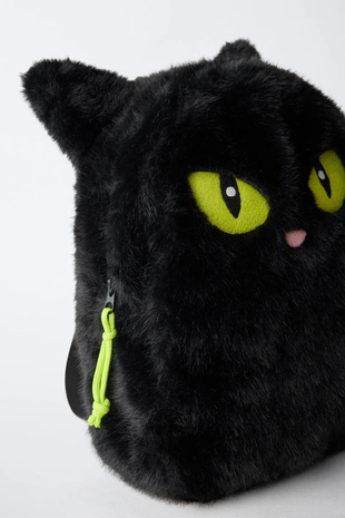 Рюкзак «кошка» с мехом HALLOWEEN- Заказать в России
